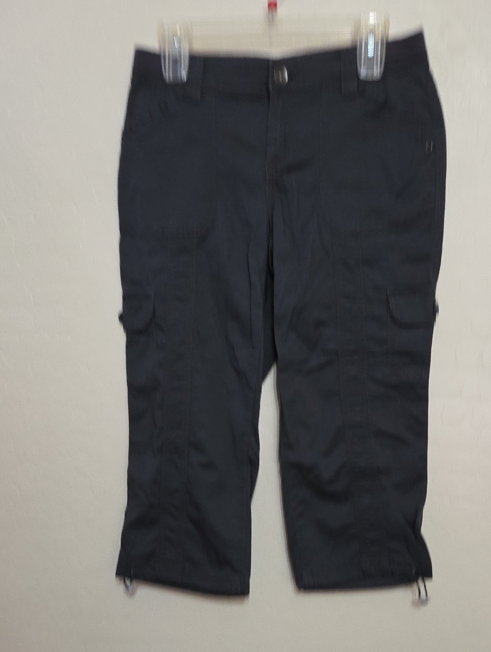 Style & Co. Slate Cargo Capris with Drawstring Hem